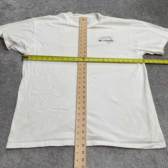 Columbia PFG Graphic T-Shirt Mens XL White Crew Neck Short Sleeve Cotton Tee Top - Picture 6 of 13